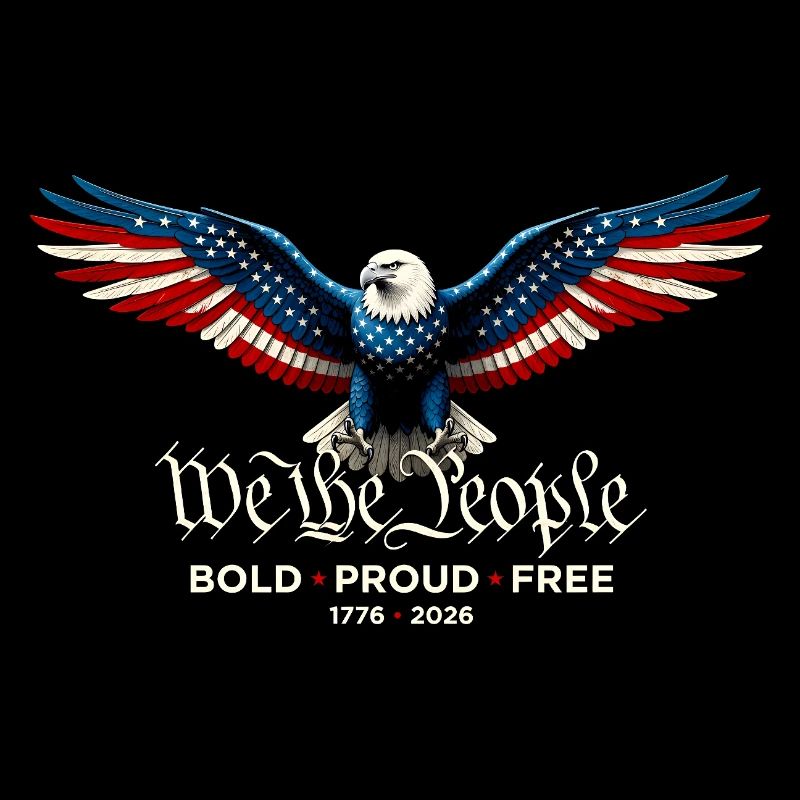 Patriotic Eagle 1776 2026 250th Anniversary