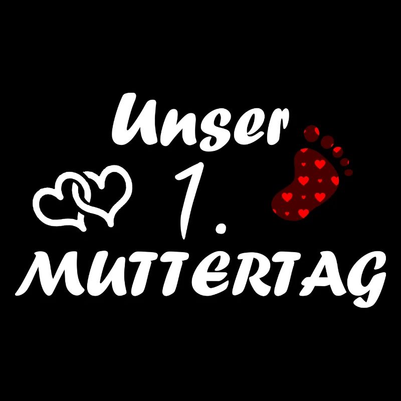 Der erster Muttertag Text mit Herzen und Muster