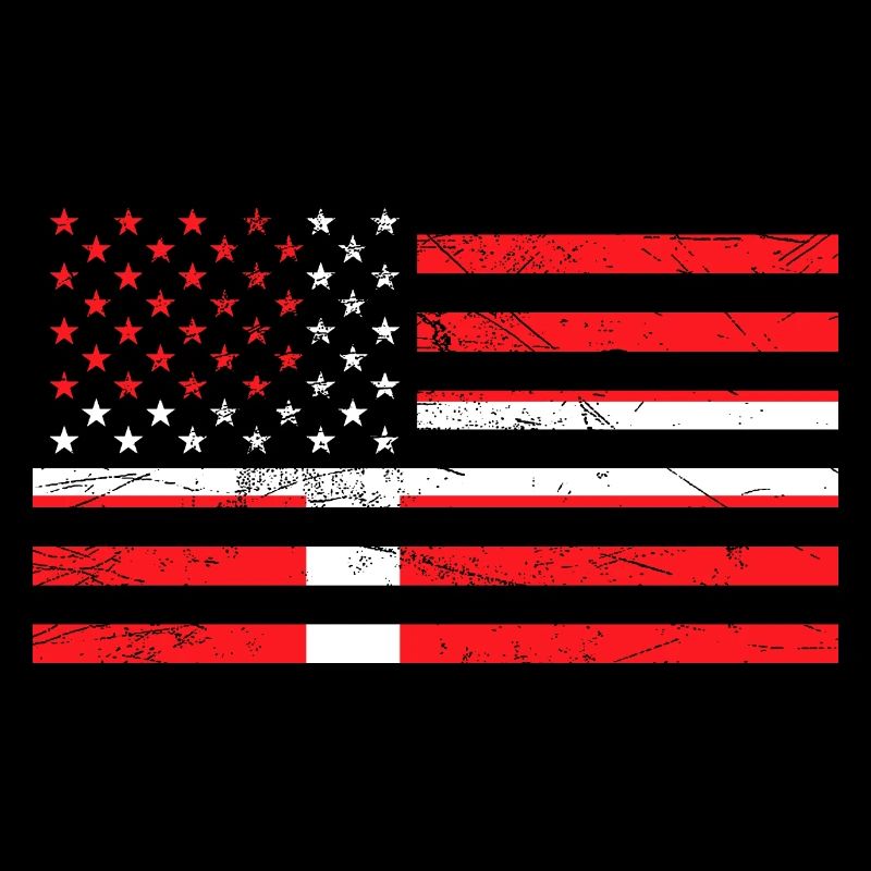 États-Unis Danemark Drapeau