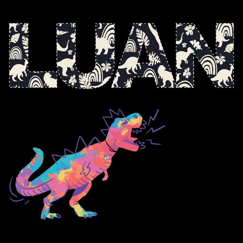 LUAN - Beau nom de garçon avec de mignons dinosaures