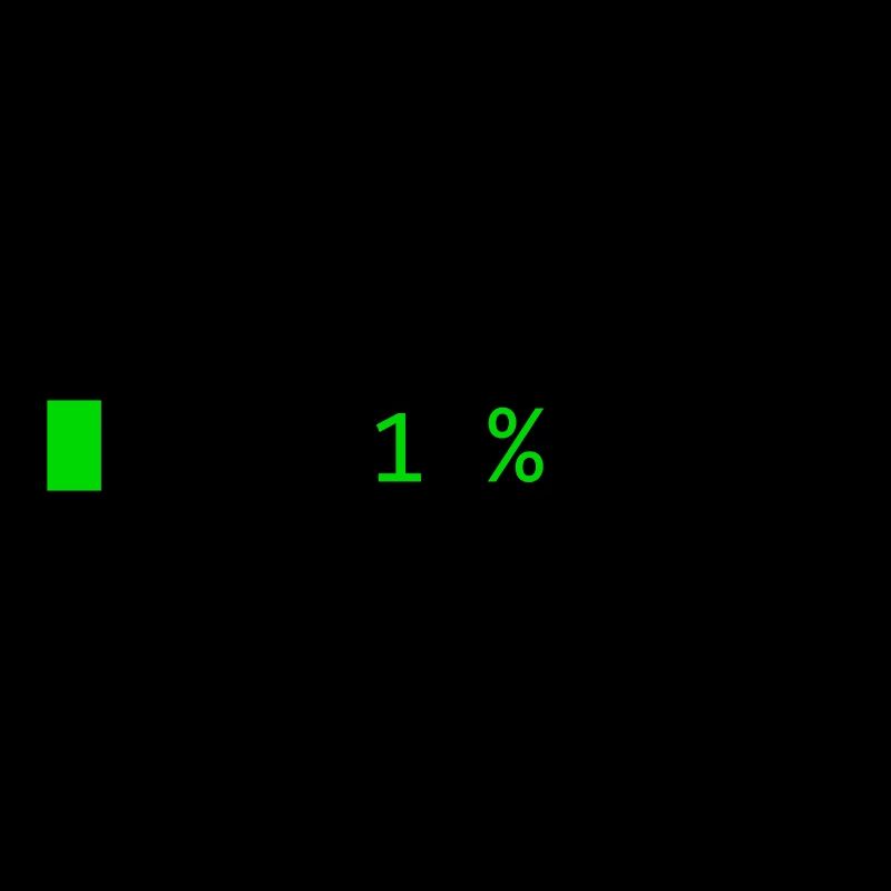 Loading bar Green 1% outline Black