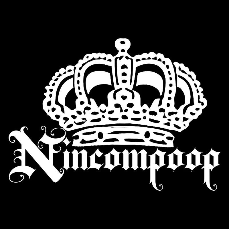 Nincompoop mit Krone - weiß