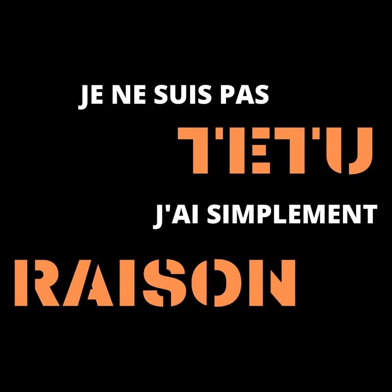 je ne suis pas têtu j'ai simplement raison