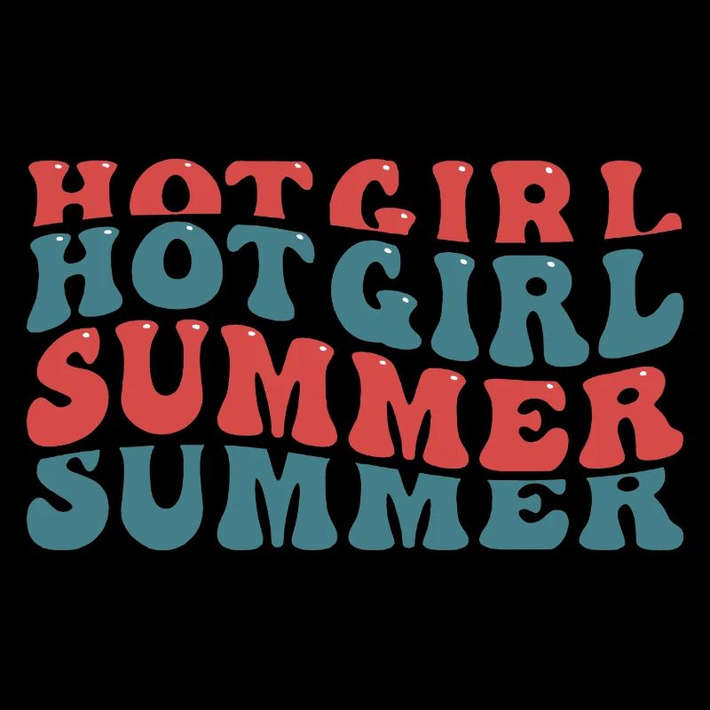 Heißes Mädchen Sommer Typografie