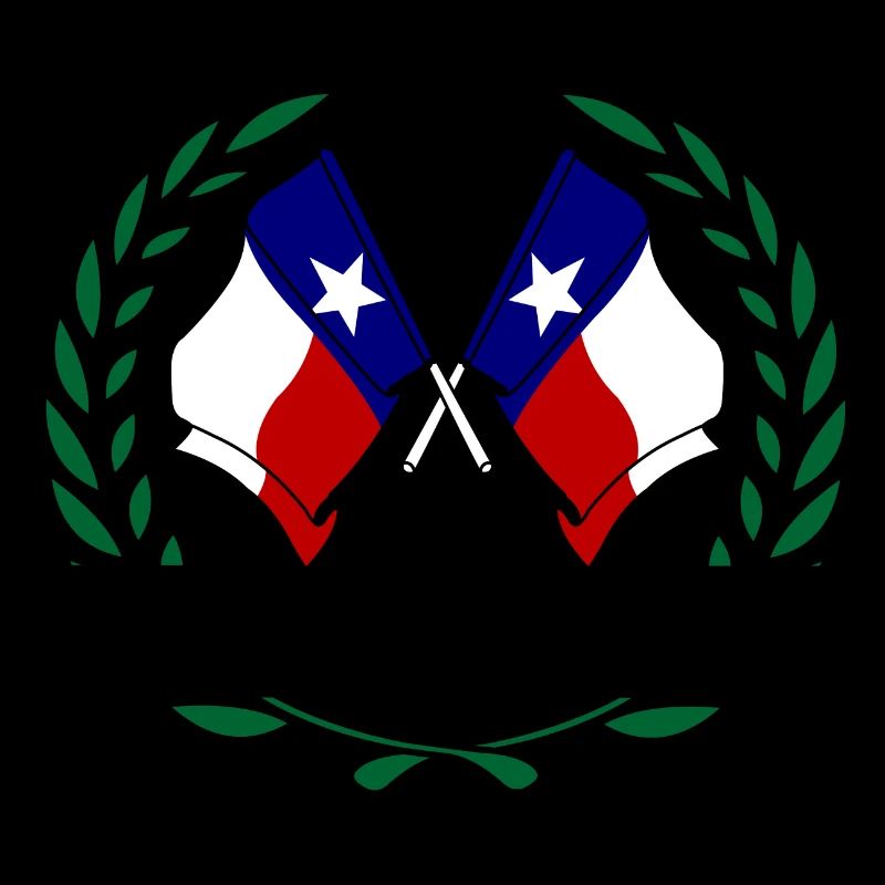Bannière de drapeau de couronne de laurier de l’État du Texas