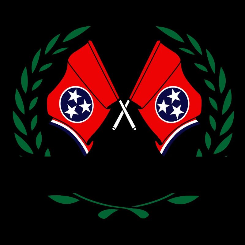 Flags State Tennessee Laurel Wreath Banner