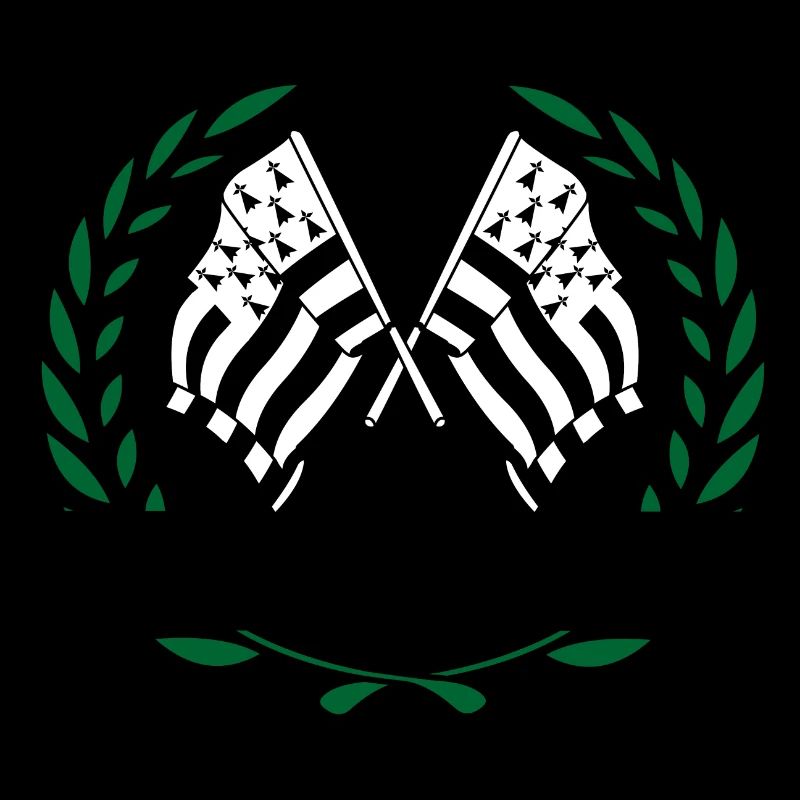 Drapeaux Corse couronne de laurier bannière