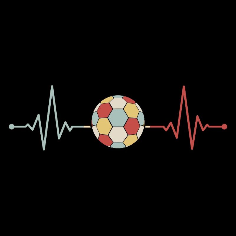 Handball Retro Frequenz Herzschlag Geschenk
