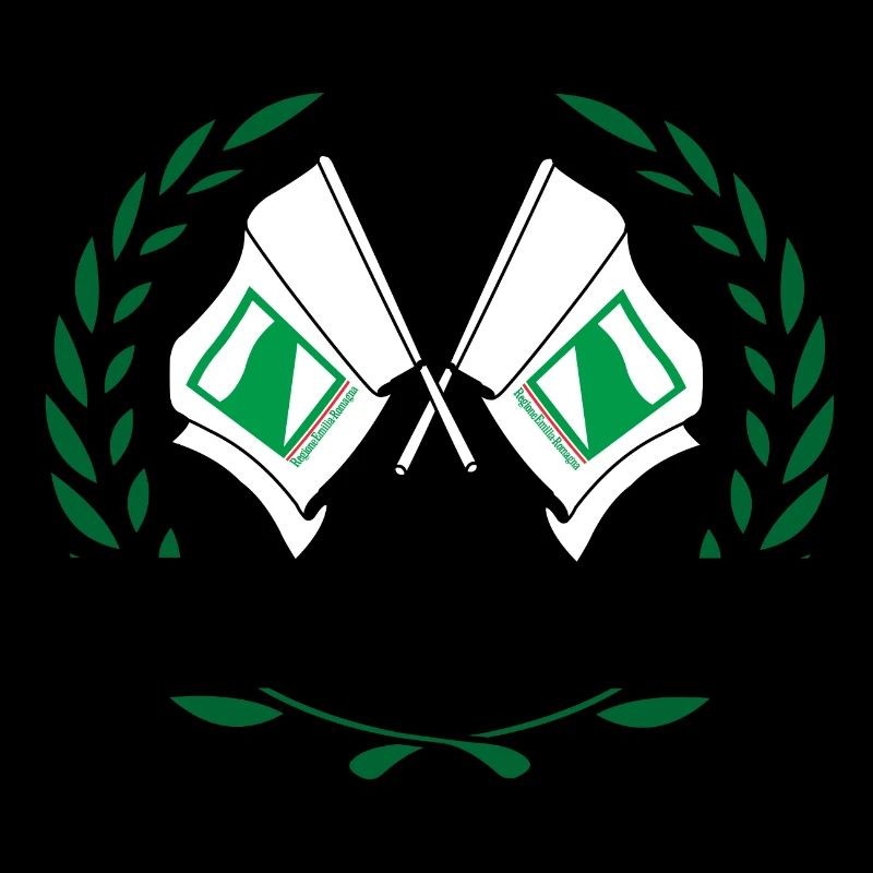 Flags Emilia Romagna laurel wreath banner