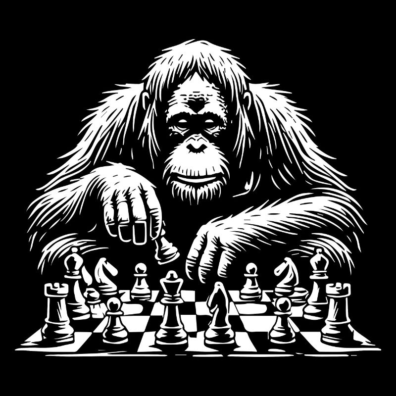 L’orang-outan joue aux échecs