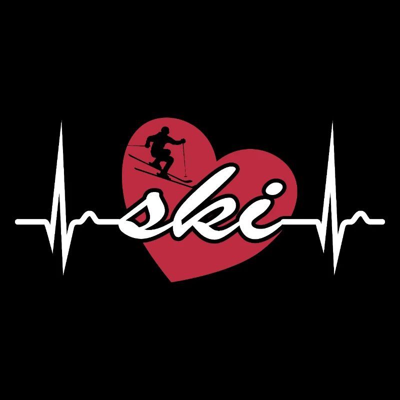 ECG curve - heart curve - pulse - skiing