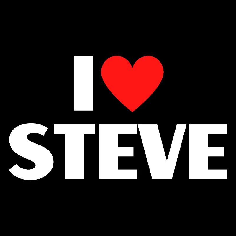 I love Steve Rotes Herz Romantischer Name Fan