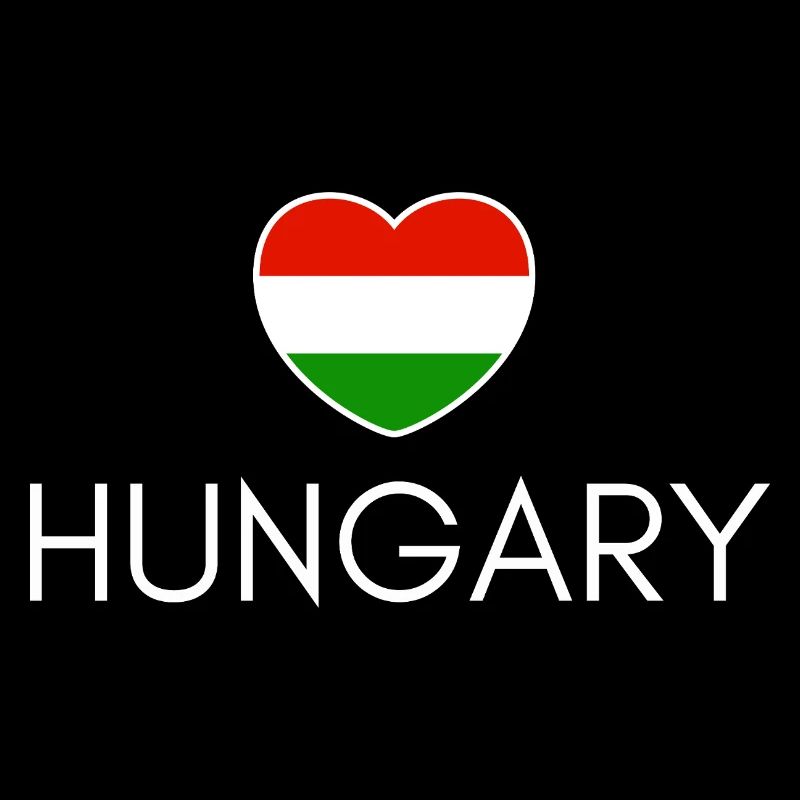 Herz mit ungarischer Flagge, ungarischer Stolz