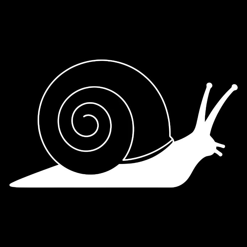 Escargot avec minimalisme en silhouette spirale