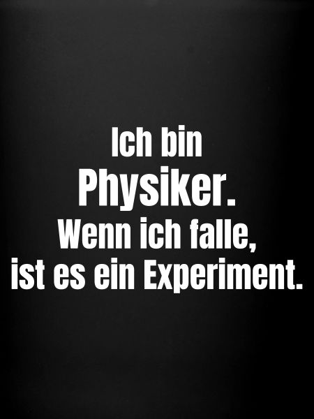 Physiker Humor Fall-Experiment