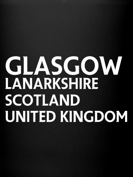Glasgow – Scotland Textdesign