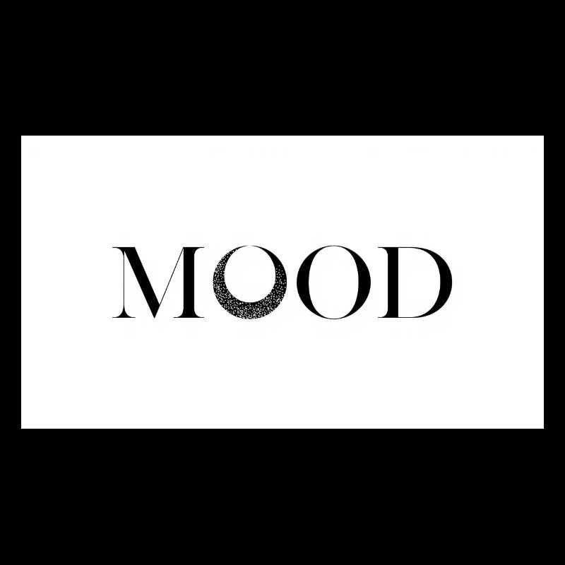 Conception typographique minimale MOOD