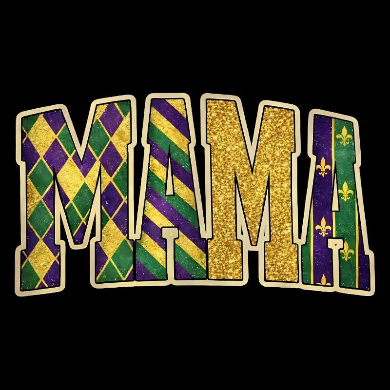 MAMA Mardi Gras Glitzerbuchstaben