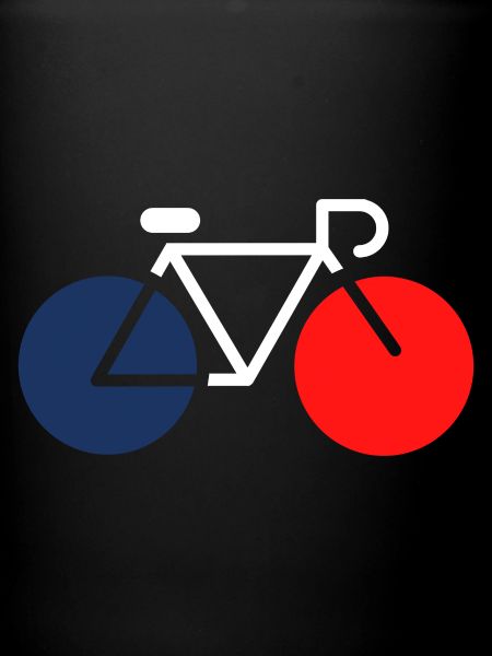 Vélo blanc bleu rouge 