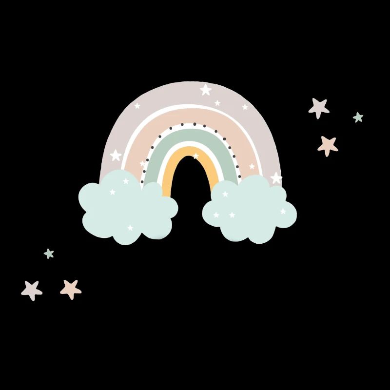 Regenbogen mit Sternen