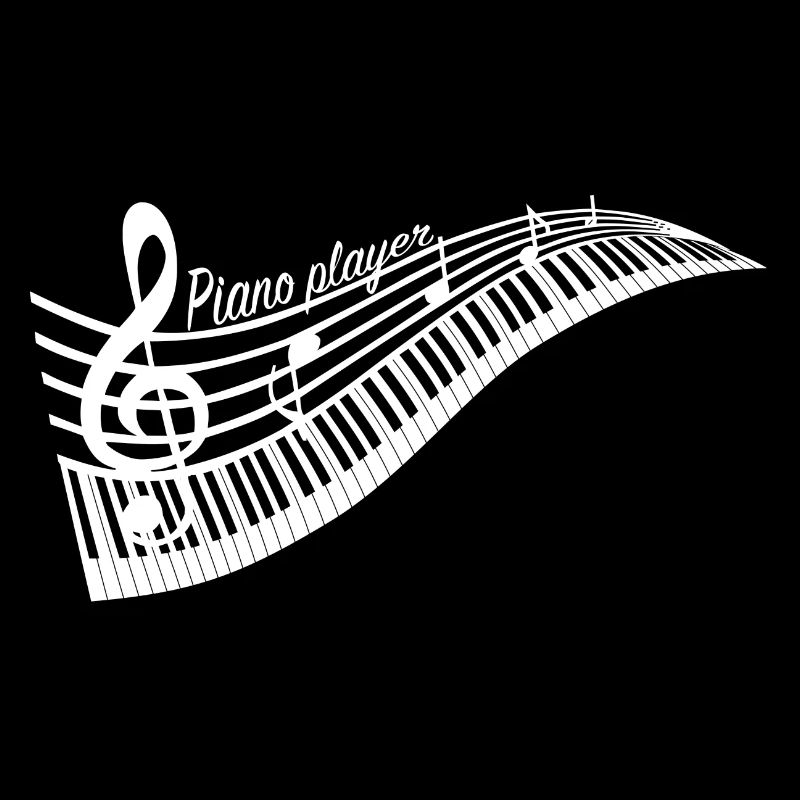 Keyboard Piano Player - on dark