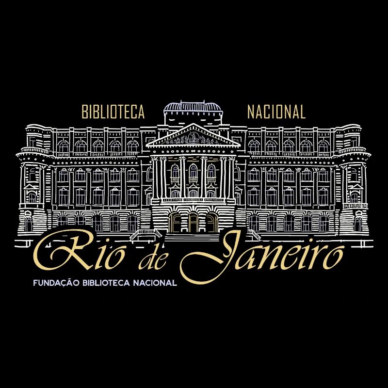 Rio de Janeiro, Brésil Bibliothèque de dessin à la main