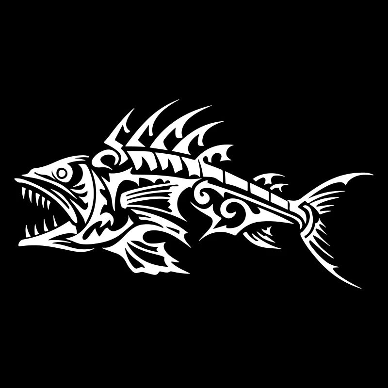 Fish Bone Piranha Tribal