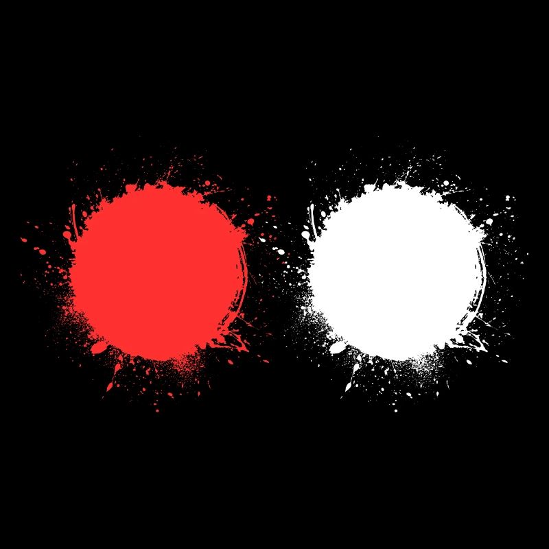 red white