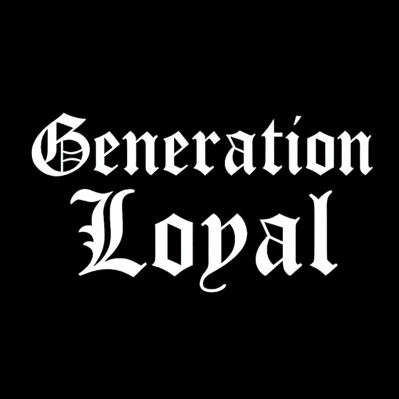 Design typographique gothique de la génération Loyal