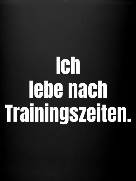 Trainingszeiten Typografie Statement