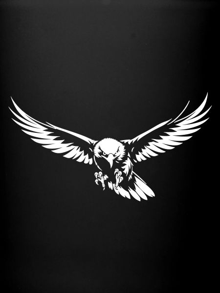 Aigle attaquant en vol