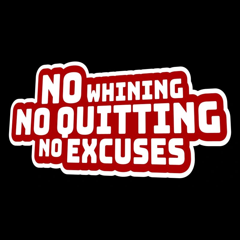 Pas de plaintes, pas d’abandon, pas d’excuses, motivation pour la salle de sport