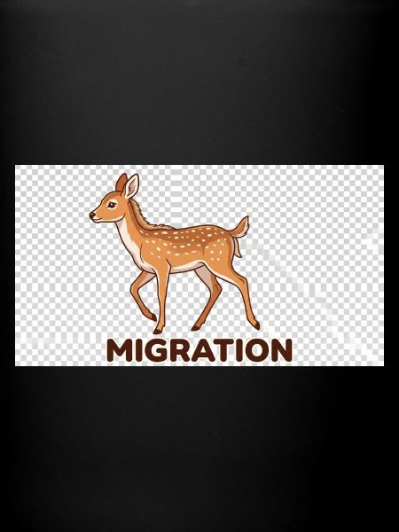 Migration deer illustration
