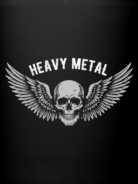 Schwere Metall-Schädelflügel