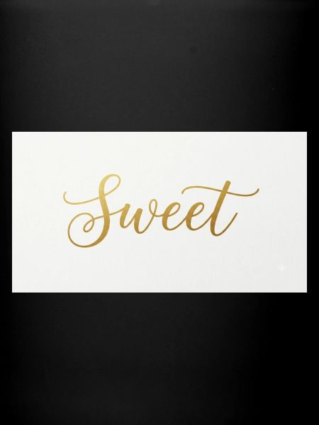 Goldene Script-Schrift Sweet