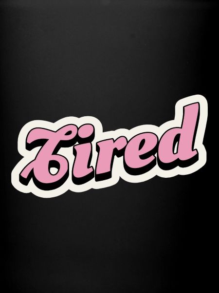 Tired Pink Retro Script Logo