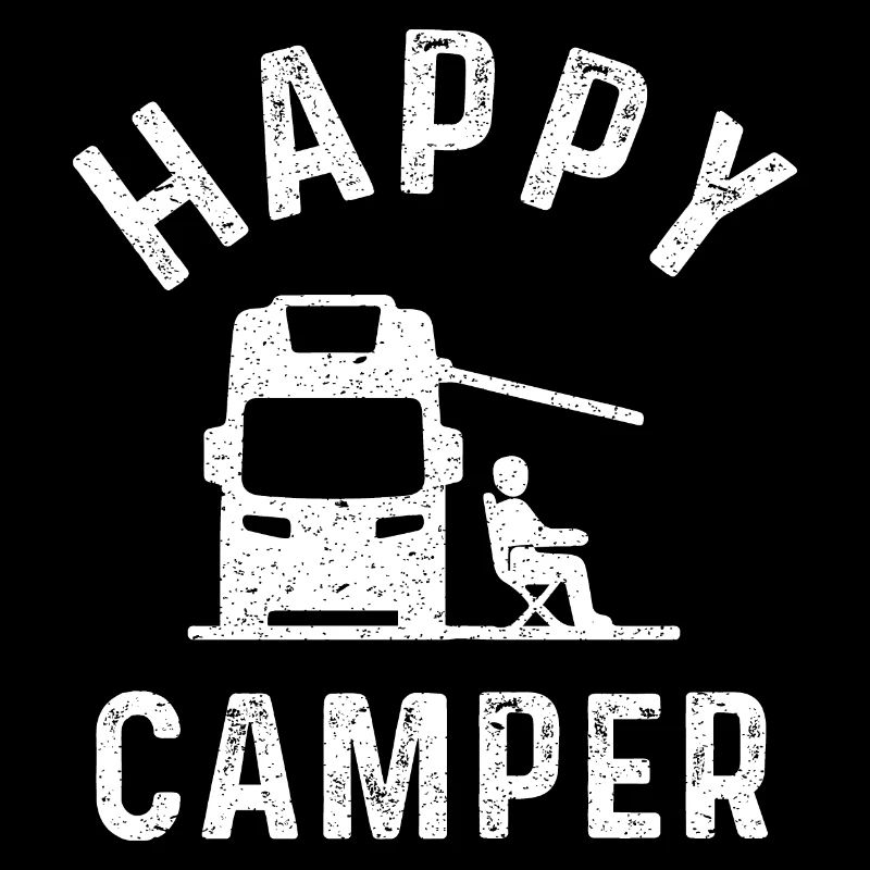 Happy Camper - Camping Shirt Geschenk Wohnmobil