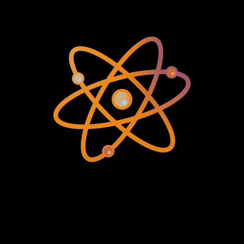 Colorful Atom Neutron Electron