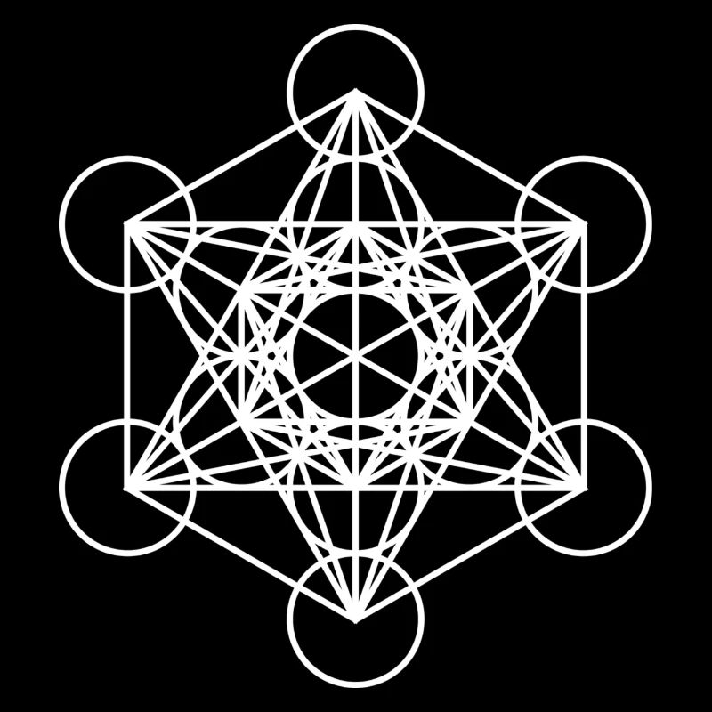 metatron cube white Würfel Geschenkidee