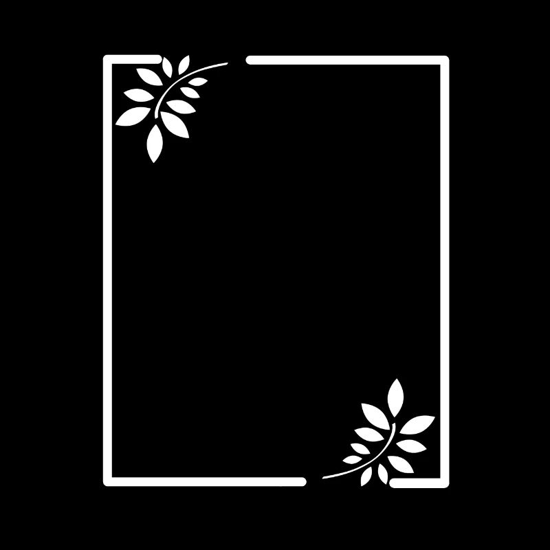 Weißer Rahmen mit Blättern Geschenk