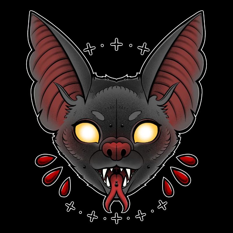 Night creature in color print