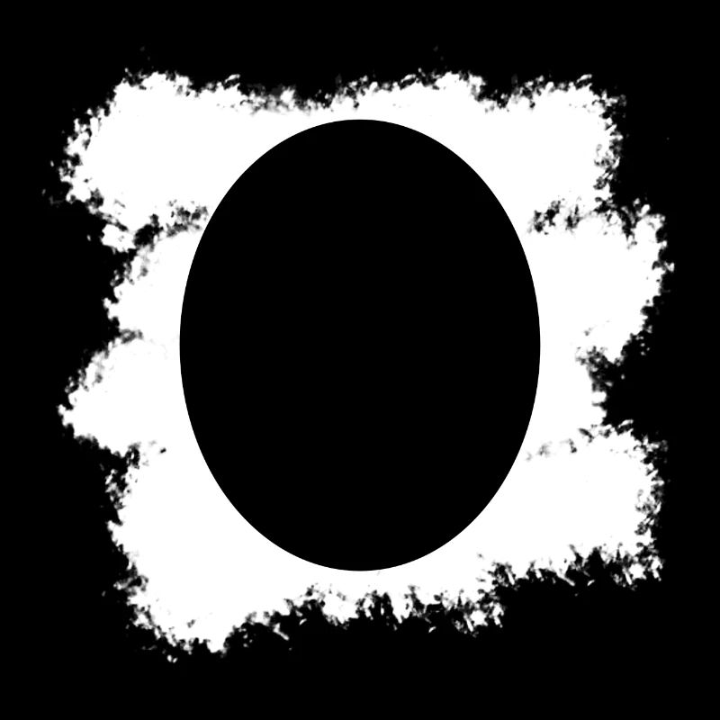 White background with oval shape decoration