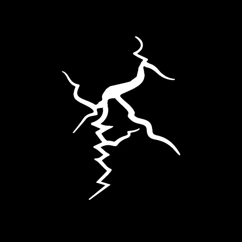 White Crack Split Lightning Decoration