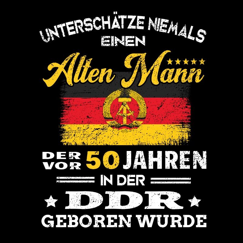 Birthday 50 years GDR Born Old man