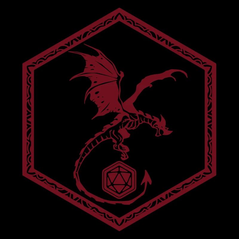 RPG game dice dragon