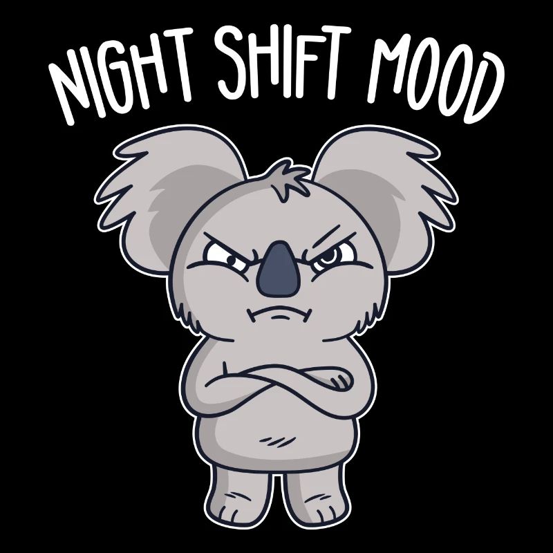 Koala Koala Bear Shift Travailleur de nuit