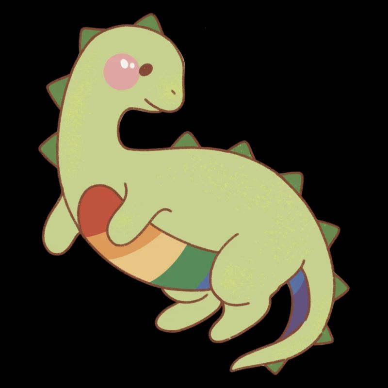 süßer Dino mit Pride-Bauch
