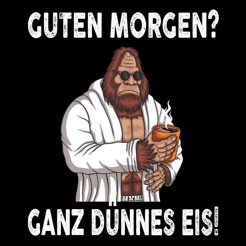Guten Morgen - Ganz dünnes Eis Spruch Kaffee