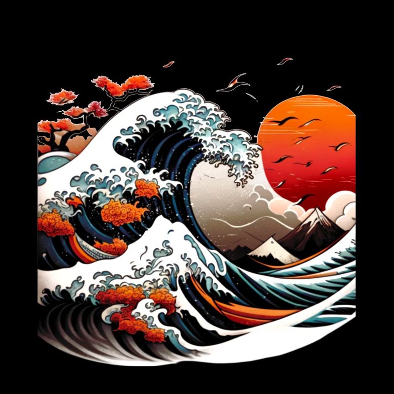 Vague de style japonais