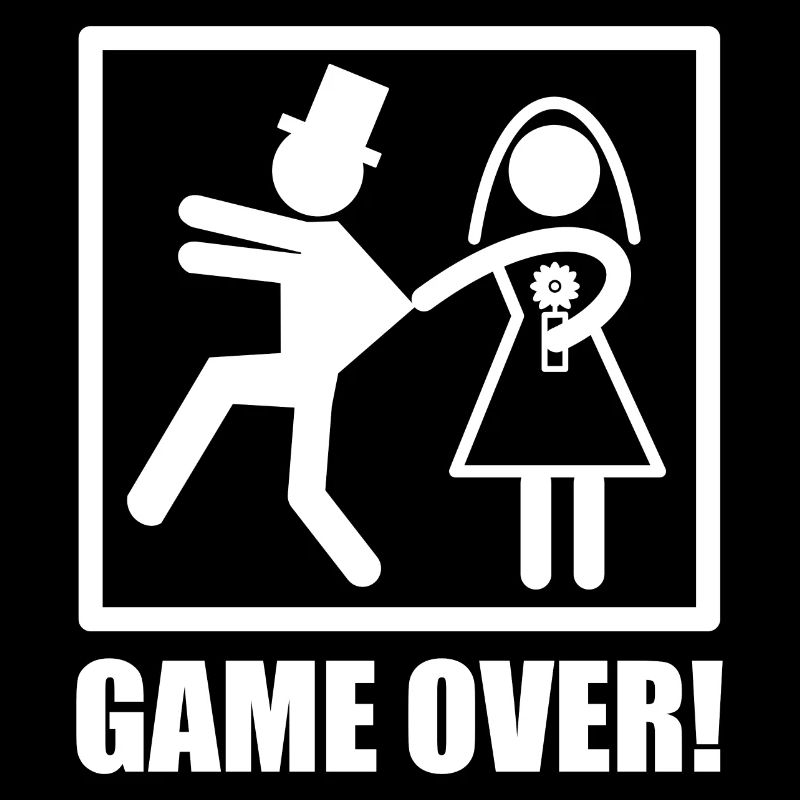 Game over - T-shirt de mariage JGA